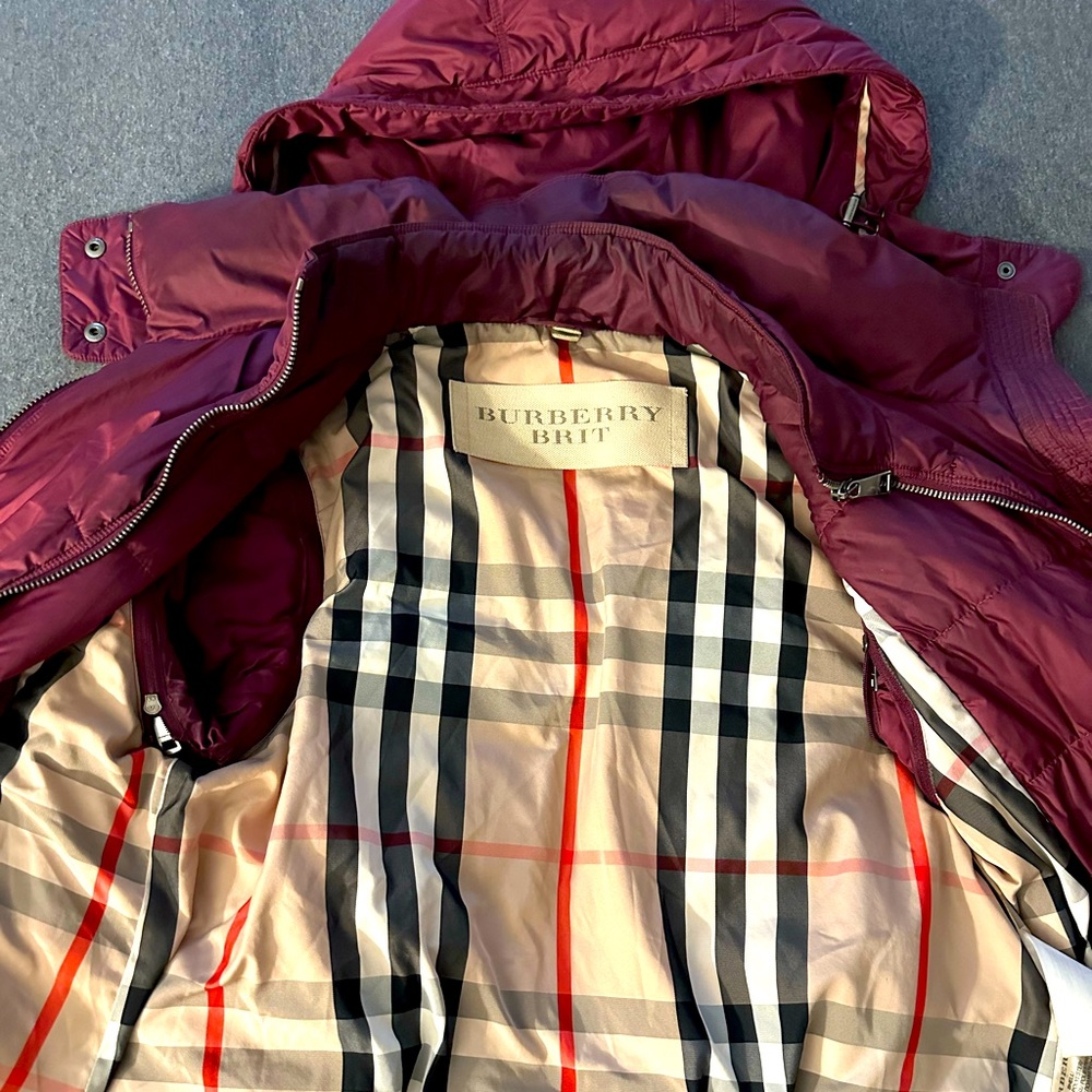 Authentic Burberry convertible puffer coat/vest